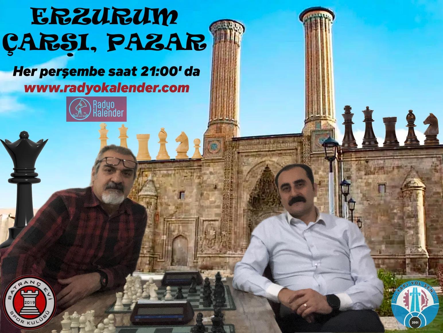  Volkan Yapan' ın hazırlayıp sunduğu, Erzurum Çarşı Pazar programı her perşembe saat: 21.00' da Radyo Kalender' de sizlerle...